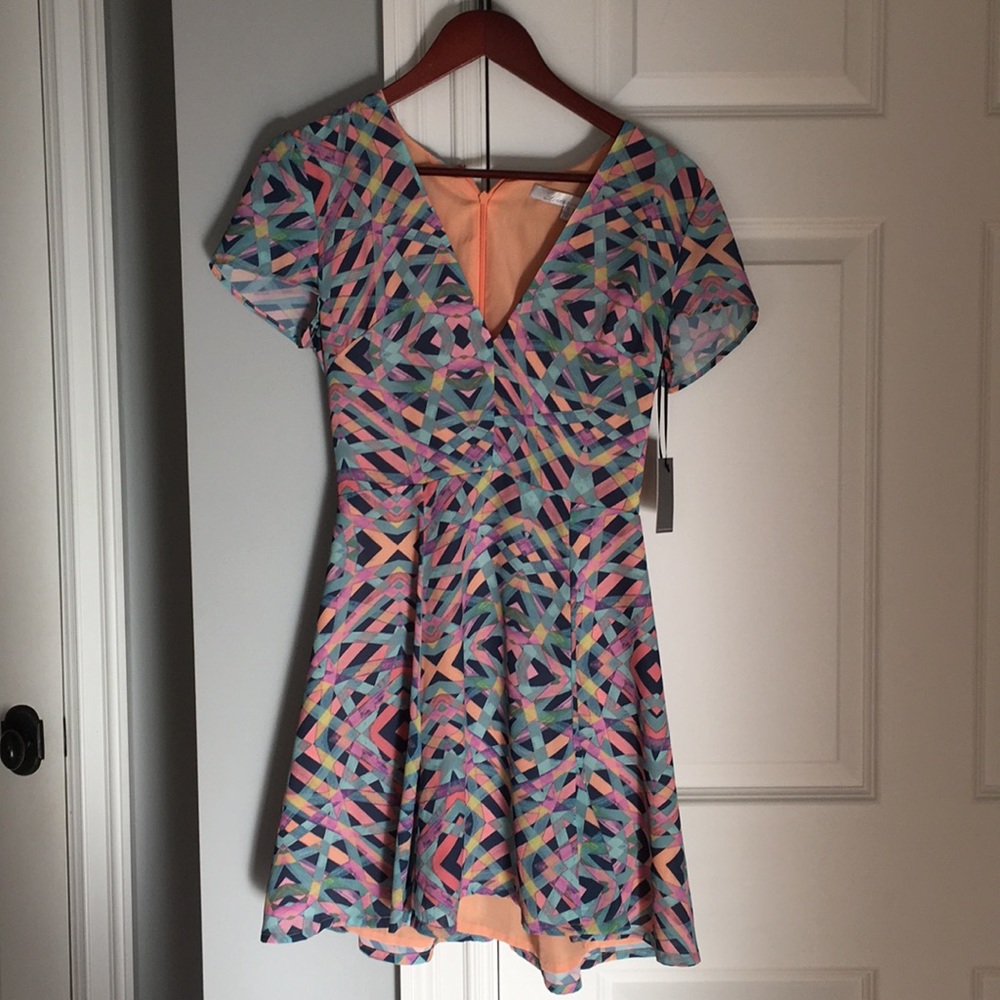Lovers + Friends Short Sleeve Pattern Dress